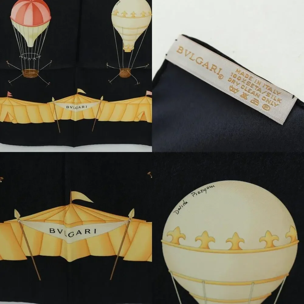Bvlgari Silk Scarf Black